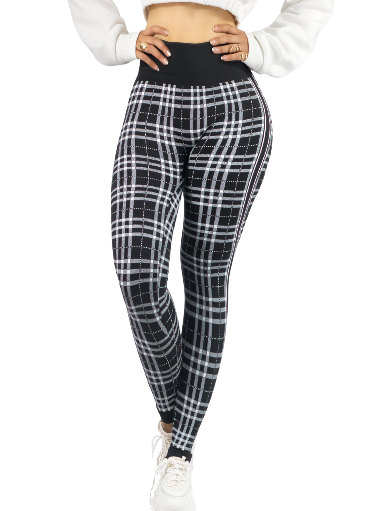Foto 2 pulgar | Legging De Dama Stretch Mallas Deportivas Lic-0185 Negro Mallones De Mujer