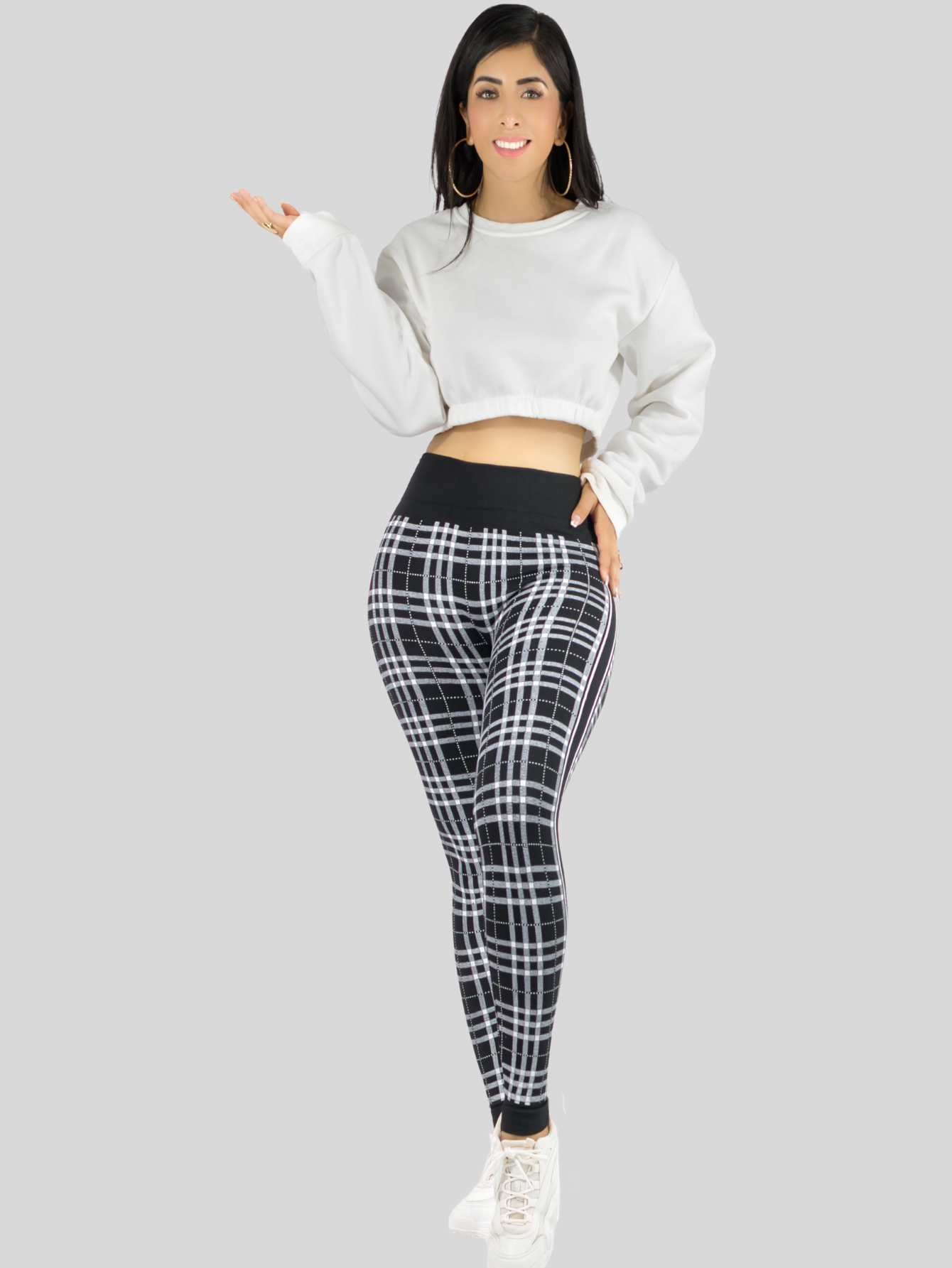 Foto 2 | Legging De Dama Stretch Mallas Deportivas Lic-0185 Negro Mallones De Mujer