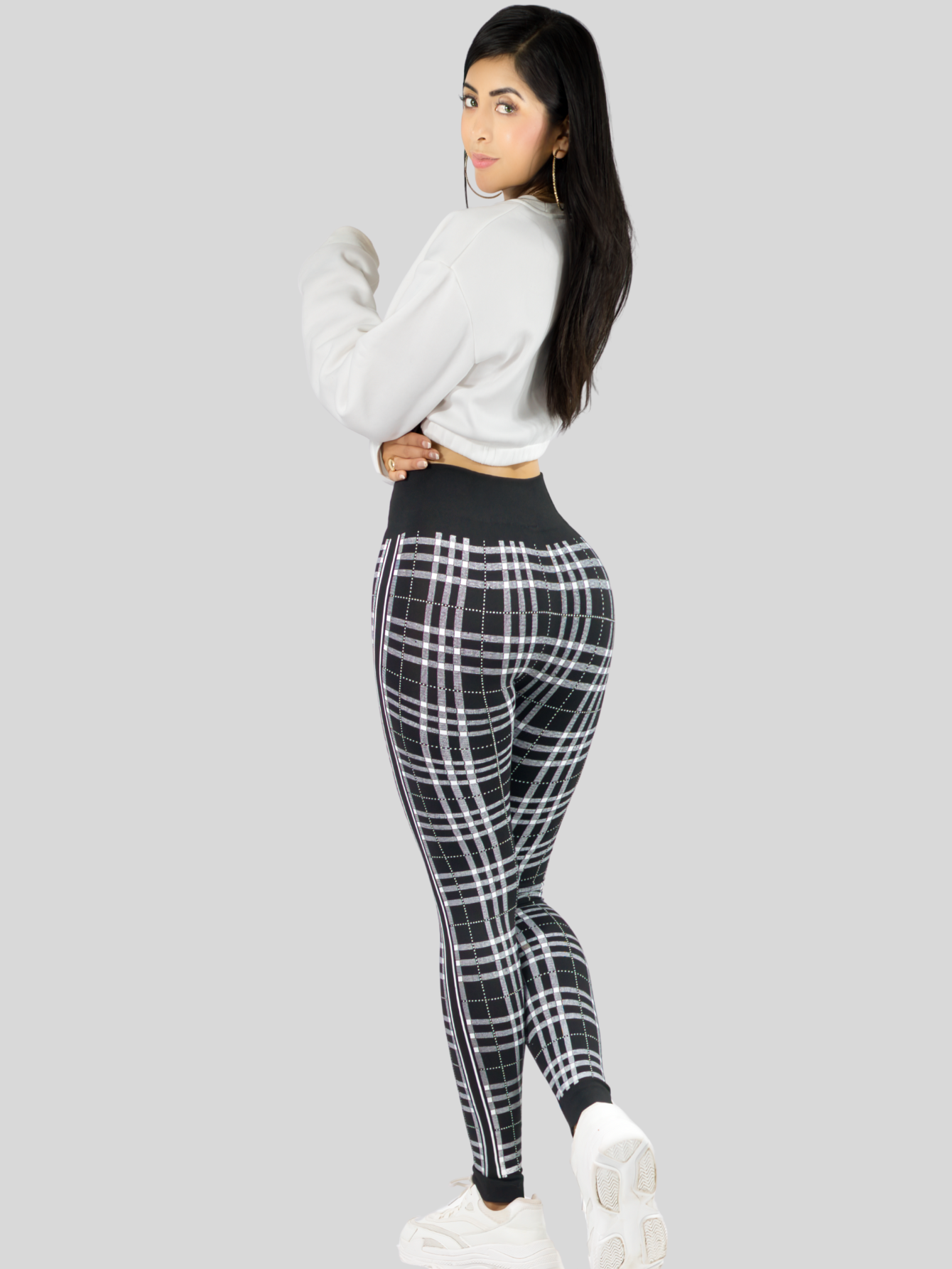 Foto 4 pulgar | Legging De Dama Stretch Mallas Deportivas Lic-0185 Negro Mallones De Mujer