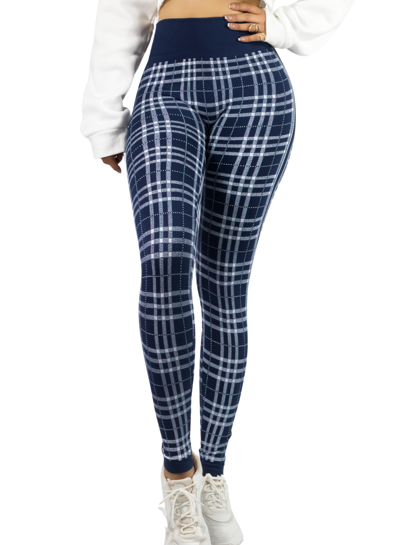 Foto 1 | Legging De Dama Stretch Mallas Deportivas Lic-0185 Marino Mallones De Mujer