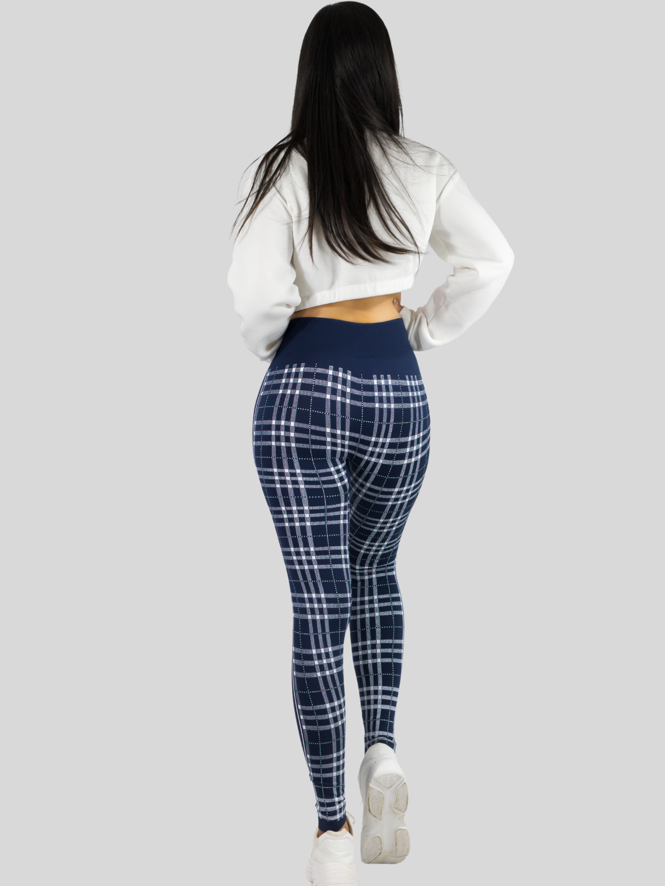 Foto 4 pulgar | Legging De Dama Stretch Mallas Deportivas Lic-0185 Marino Mallones De Mujer