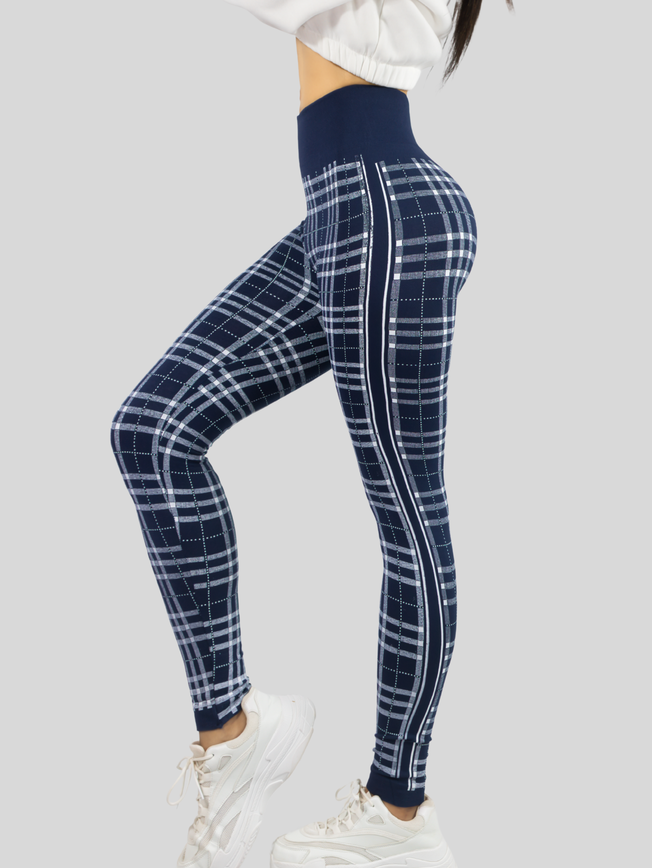 Foto 5 pulgar | Legging De Dama Stretch Mallas Deportivas Lic-0185 Marino Mallones De Mujer