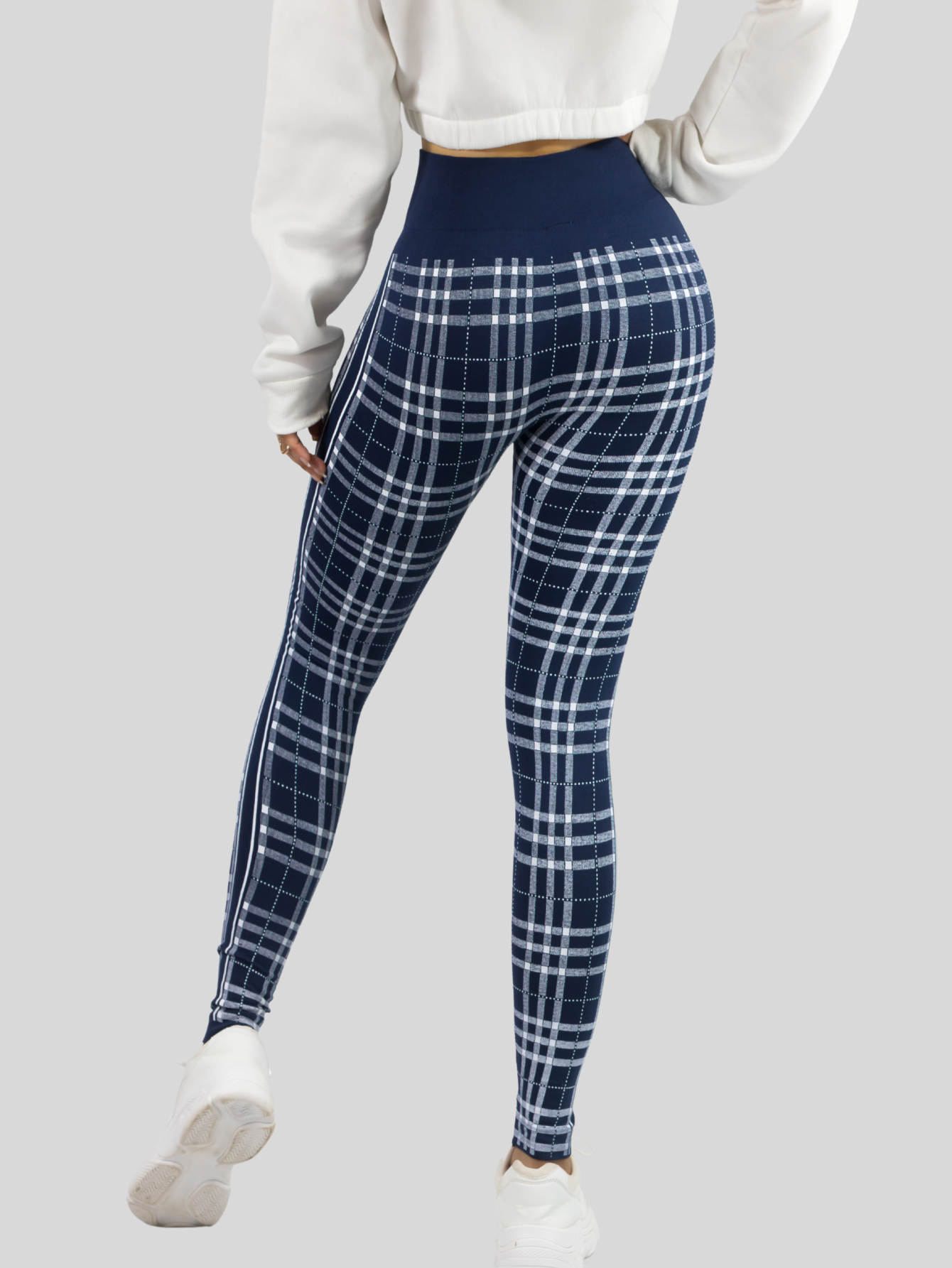 Foto 6 pulgar | Legging De Dama Stretch Mallas Deportivas Lic-0185 Marino Mallones De Mujer