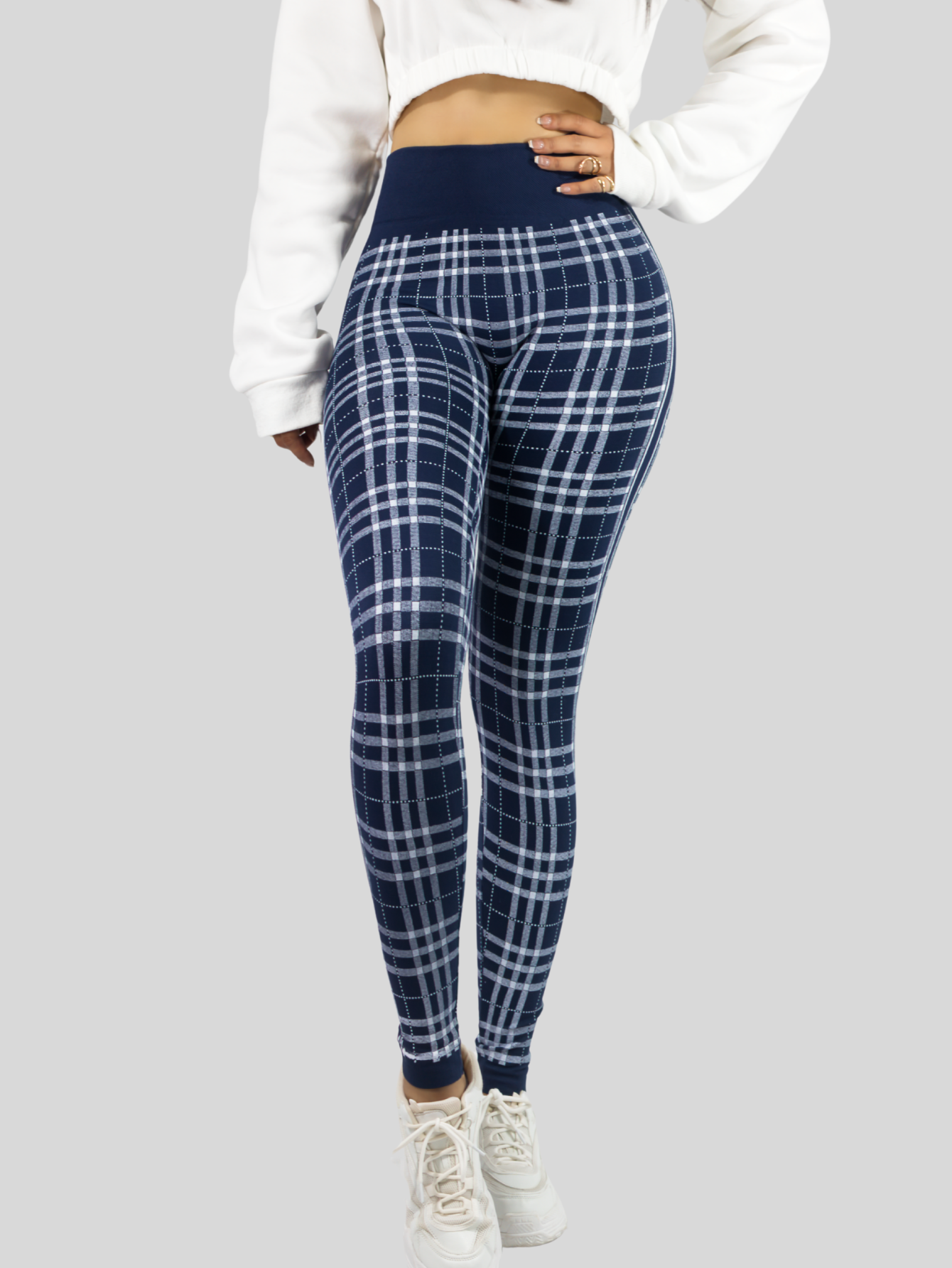 Foto 8 pulgar | Legging De Dama Stretch Mallas Deportivas Lic-0185 Marino Mallones De Mujer