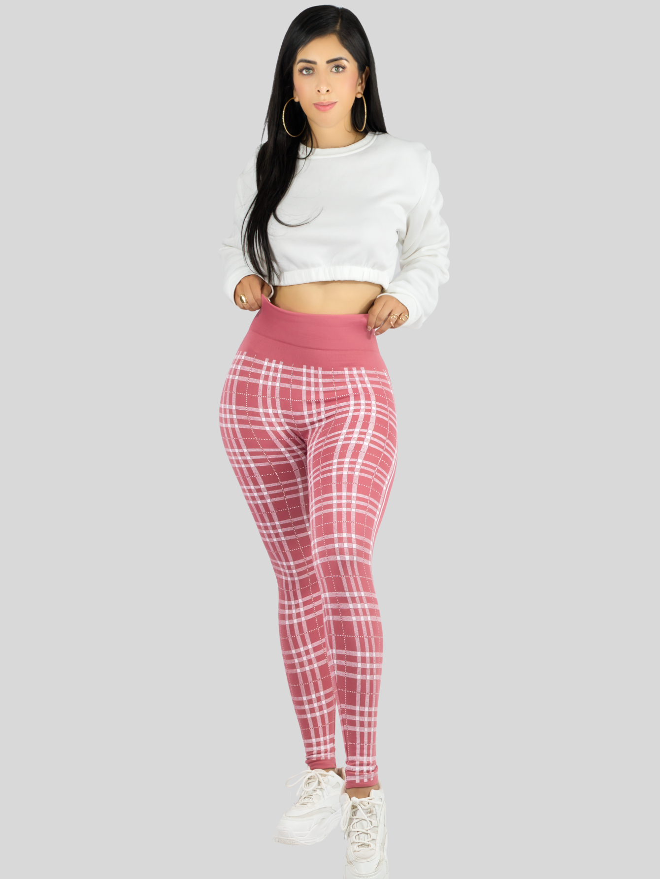 Foto 3 pulgar | Legging De Dama Stretch Mallas Deportivas Lic-0185 Rosa Mallones De Mujer