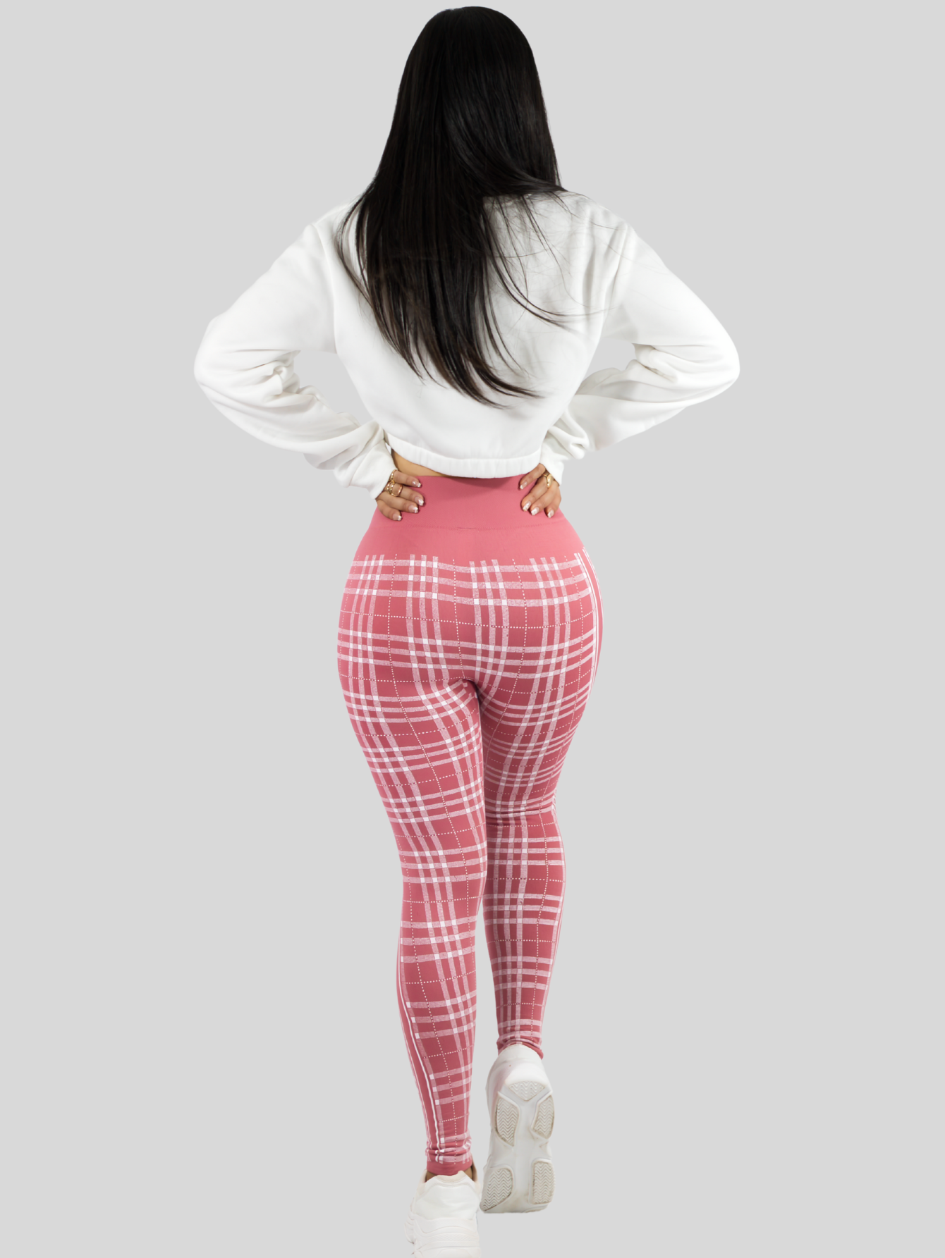 Foto 4 pulgar | Legging De Dama Stretch Mallas Deportivas Lic-0185 Rosa Mallones De Mujer
