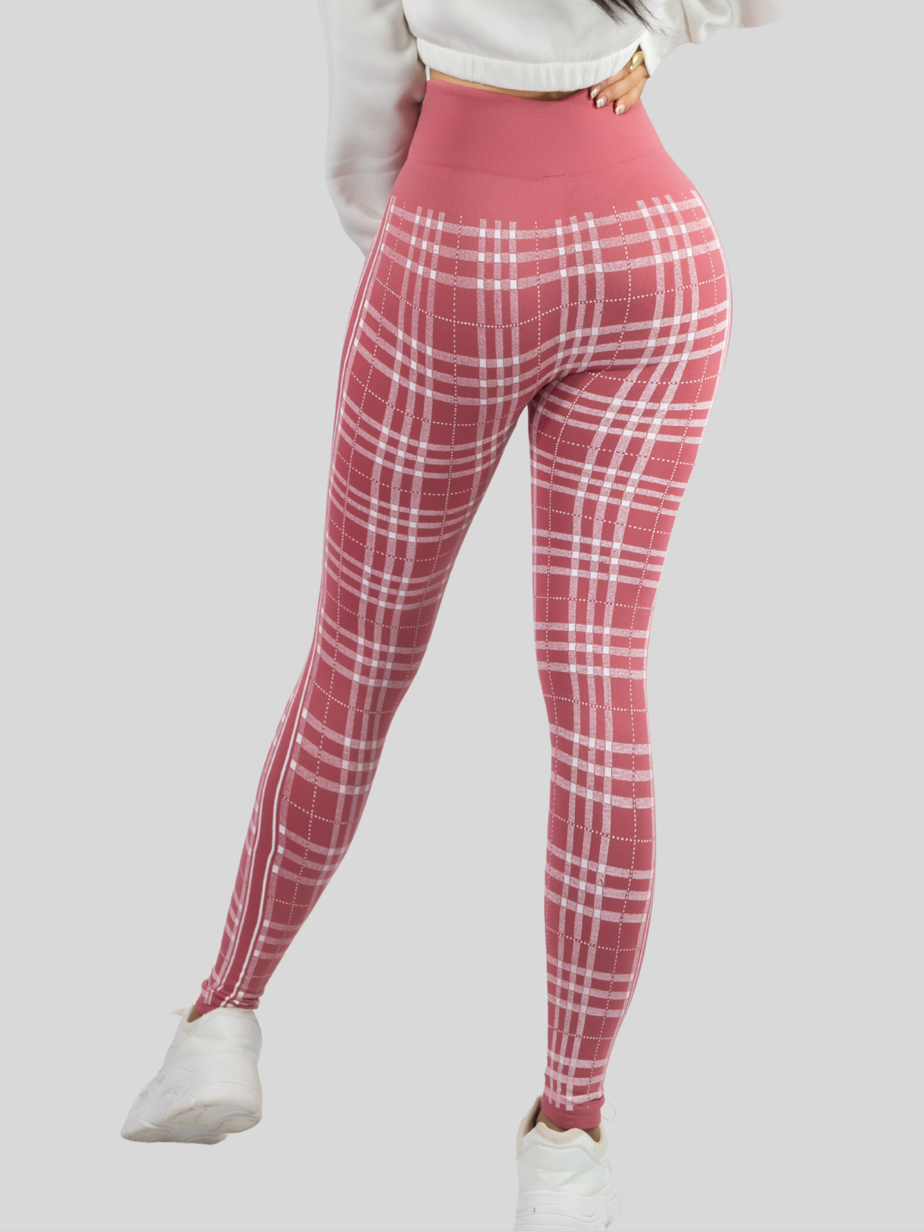 Foto 6 pulgar | Legging De Dama Stretch Mallas Deportivas Lic-0185 Rosa Mallones De Mujer