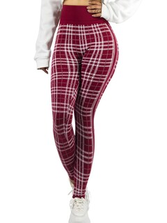 Foto 1 | Legging De Dama Stretch Mallas Deportivas Lic-0185 Vino Mallones De Mujer