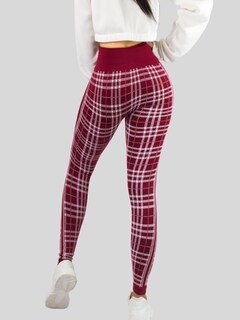 Foto 5 | Legging De Dama Stretch Mallas Deportivas Lic-0185 Vino Mallones De Mujer