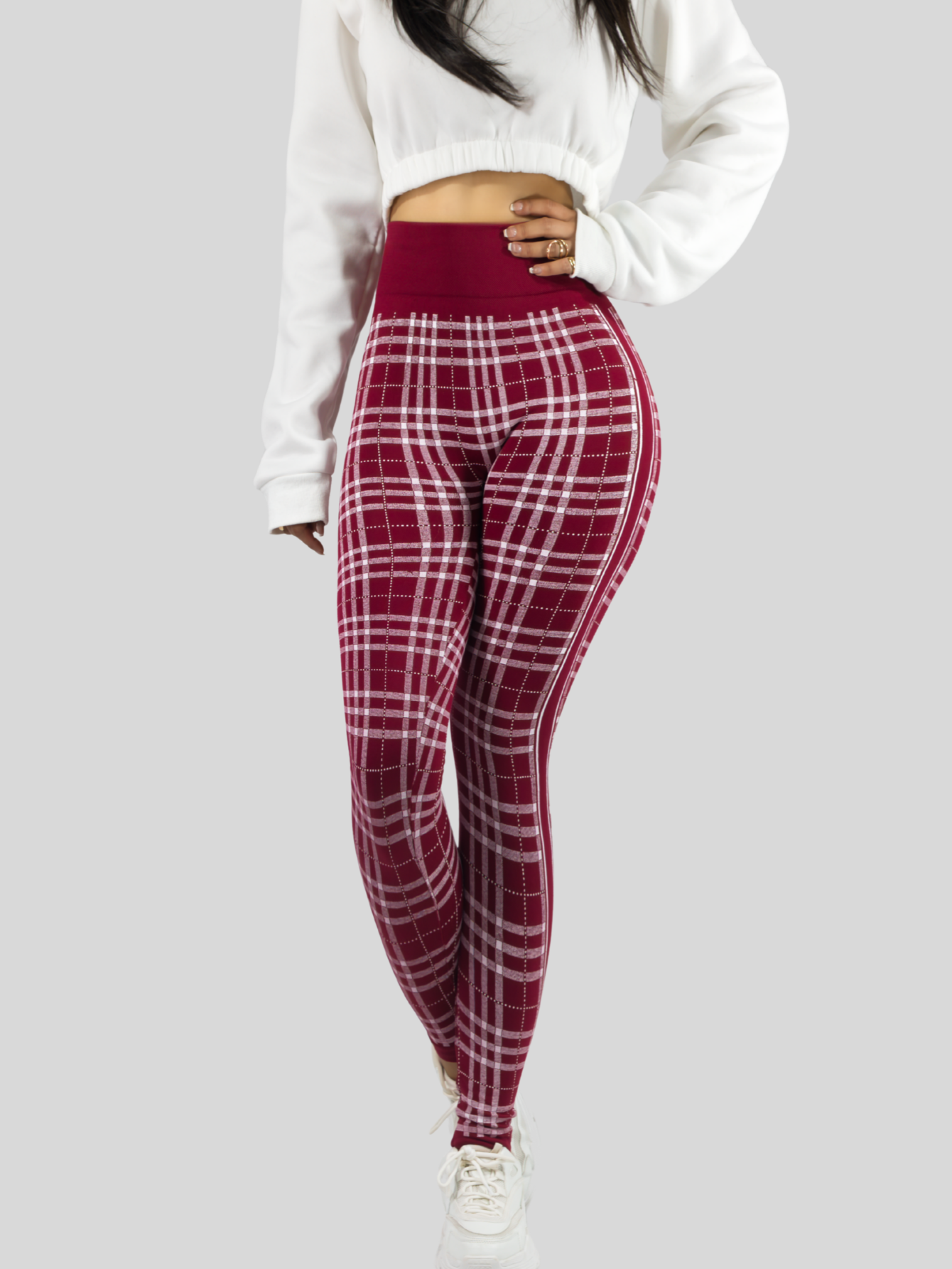 Foto 8 pulgar | Legging De Dama Stretch Mallas Deportivas Lic-0185 Vino Mallones De Mujer