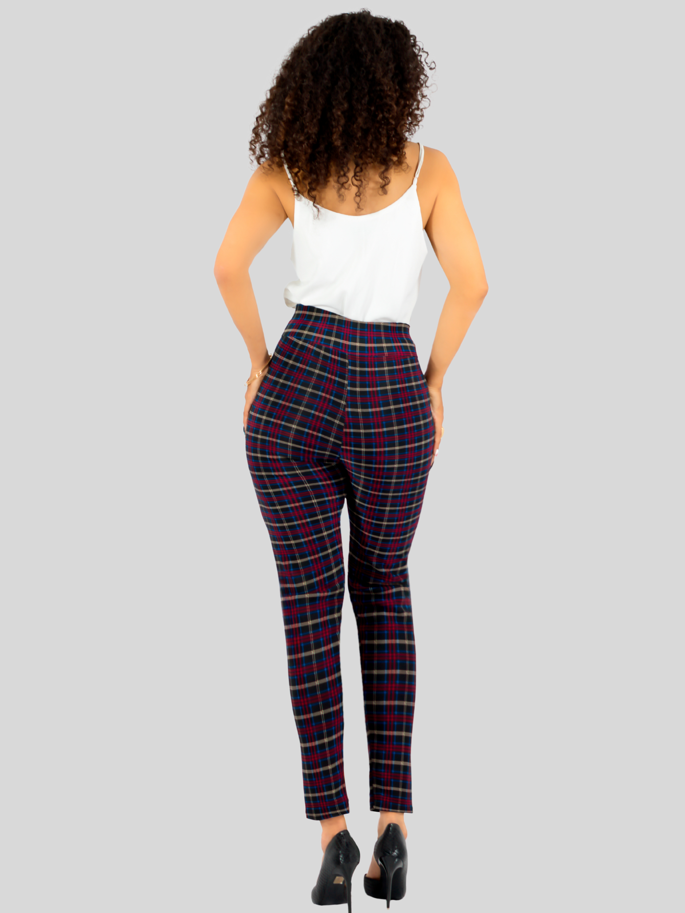 Foto 4 pulgar | Set De 2 Leggings Elegantes Jegging Mujer A Cuadros Stretch Looks Formal Y Casual Mayón Lic-0171 D2/d3 Mallones