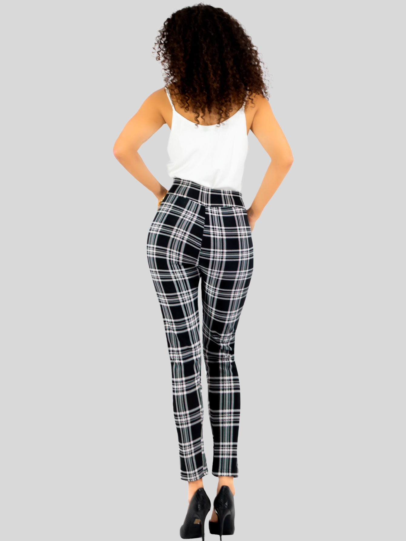 Foto 8 pulgar | Set De 2 Leggings Elegantes Jegging Mujer A Cuadros Stretch Looks Formal Y Casual Mayón Lic-0171 D5/d9 Mallones