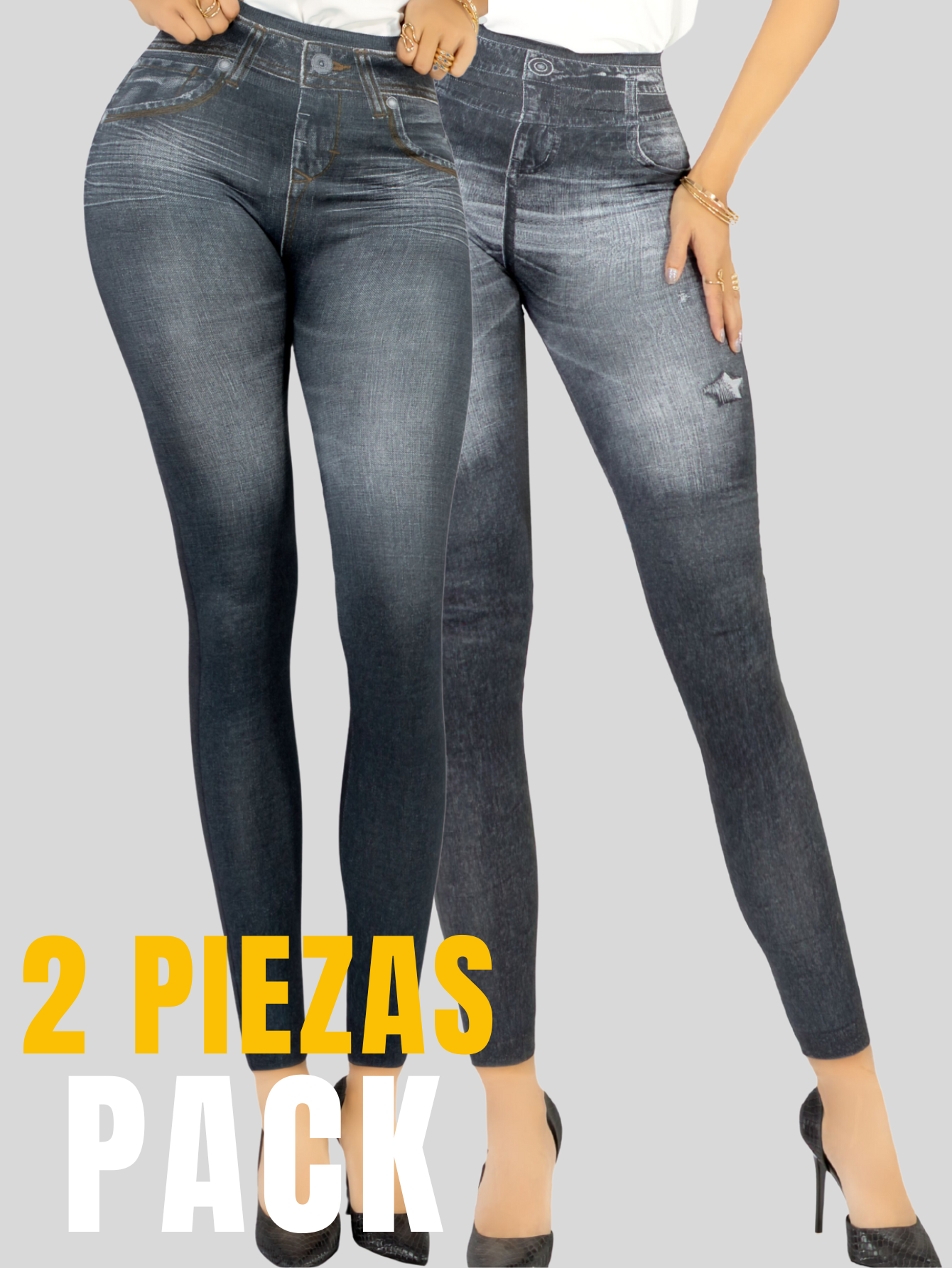 Foto 6 pulgar | Leggings 2 Piezas para Mujer
