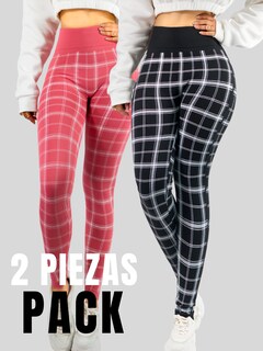 Foto 5 | Set 2 Leggings Mujer Mayones Lic-0183-px2 Variedad De Colores Mallones Stretch Cómodos