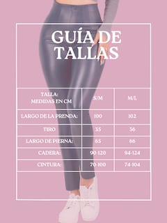 Foto 7 | Legging Mujer Vinipiel Imitación Cuero Lic-0180 Azul Tiro Alto Casual