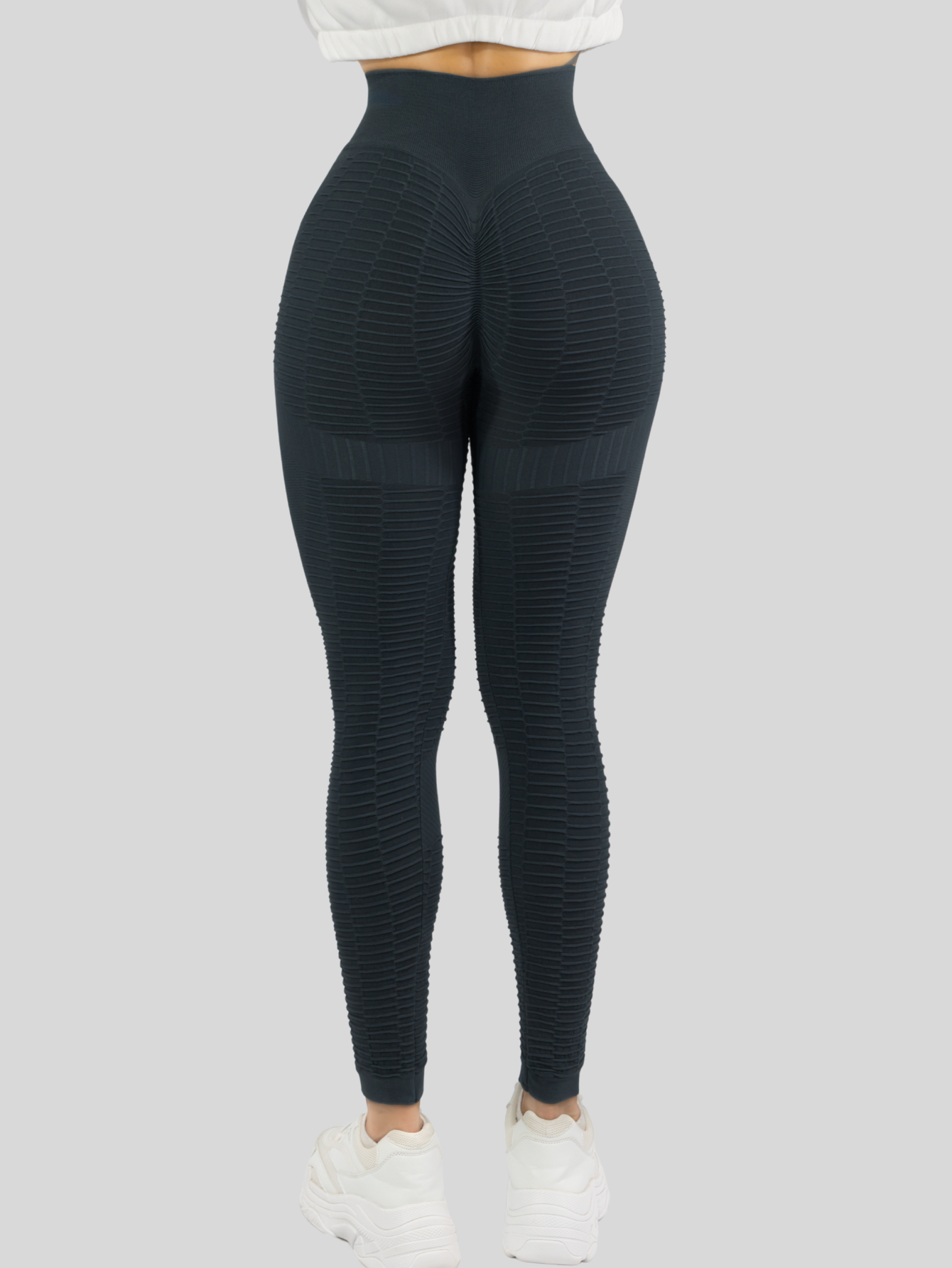 Foto 6 pulgar | Leggings Mujer Push Up Lic-0176 Gris Mallas Deportivas Texturizada Stretch