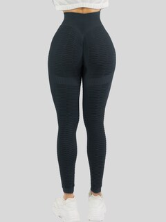 Foto 5 | Leggings Mujer Push Up Lic-0176 Gris Mallas Deportivas Texturizada Stretch
