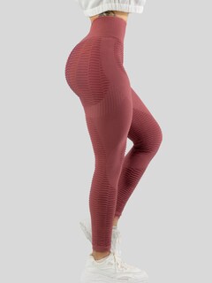 Foto 4 | Leggings Mujer Push Up Lic-0176 Coral Mallas Deportivas Texturizada Stretch