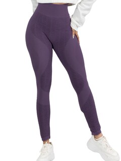 Foto 1 | Leggings Mujer Push Up Lic-0176 Lila Mallas Deportivas Texturizada Stretch