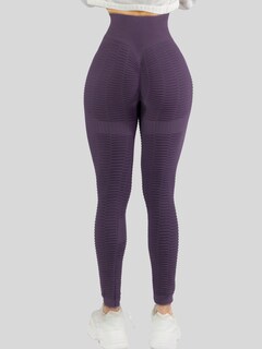 Foto 5 | Leggings Mujer Push Up Lic-0176 Lila Mallas Deportivas Texturizada Stretch