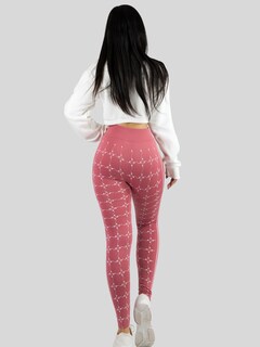 Foto 3 | Leggins De Mujer Mallones Dama Lic-0182 Rosa Mallas Deportivas O Casuales