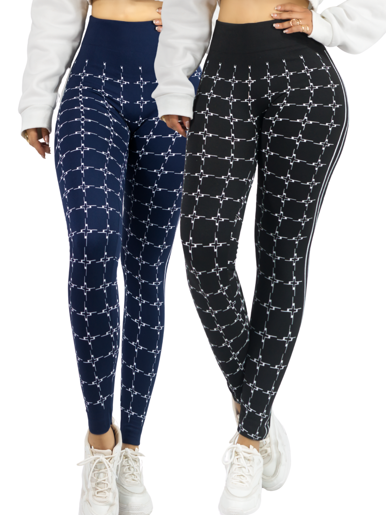 Foto 2 pulgar | Set 2 Leggings Mujer Mayones Lic-0182-px2 Variedad De Colores Mallones Stretch Cómodos