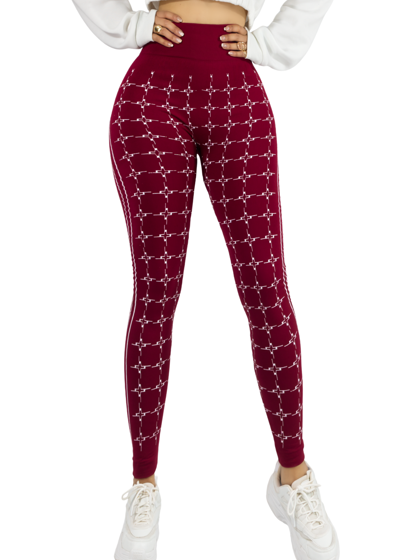 Foto 2 pulgar | Leggins De Mujer Mallones Dama Lic-0182 Vino Mallas Deportivas O Casuales