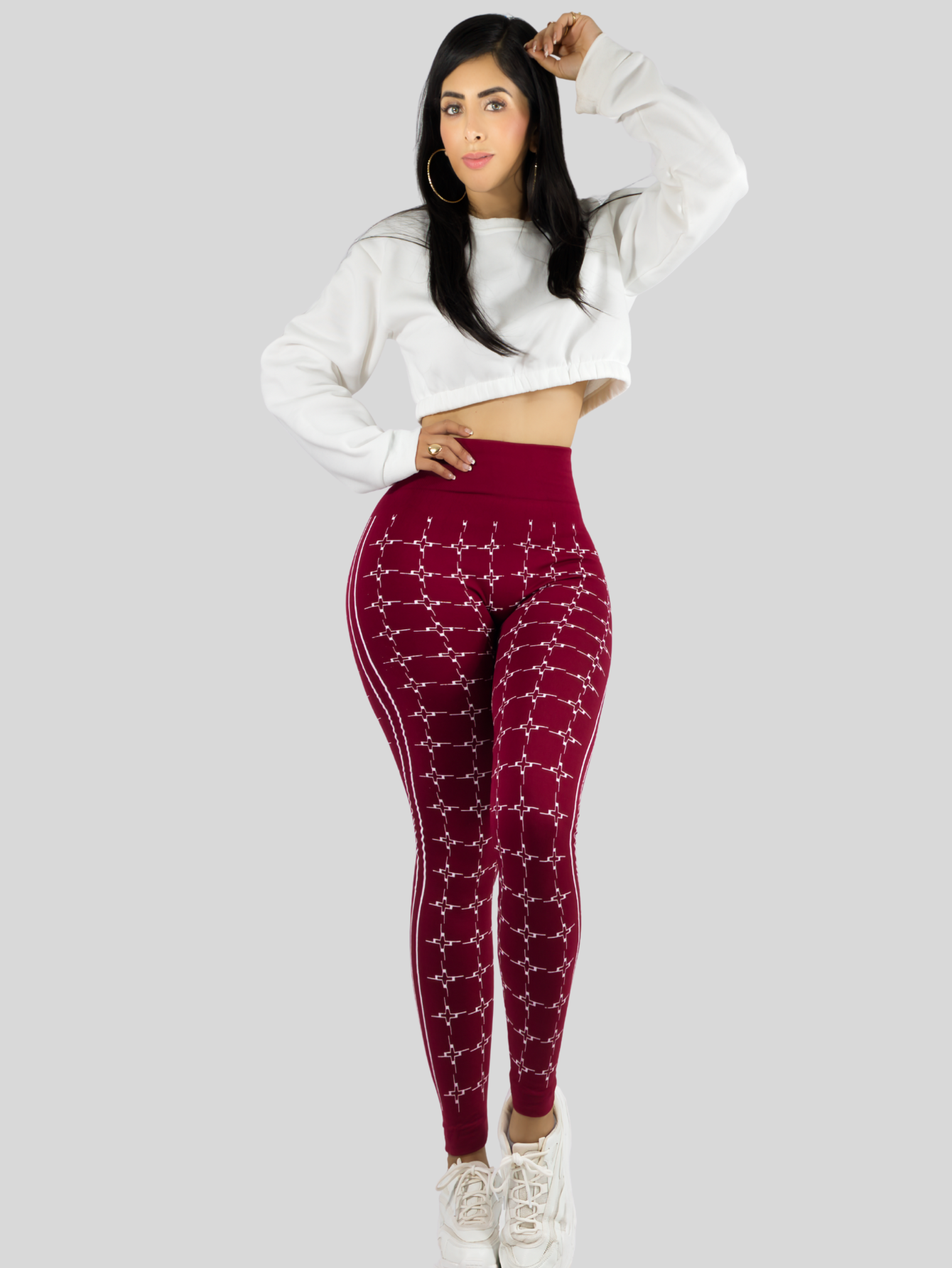 Foto 3 pulgar | Leggins De Mujer Mallones Dama Lic-0182 Vino Mallas Deportivas O Casuales