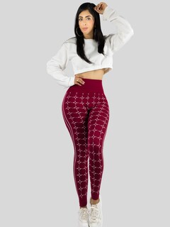 Foto 2 | Leggins De Mujer Mallones Dama Lic-0182 Vino Mallas Deportivas O Casuales