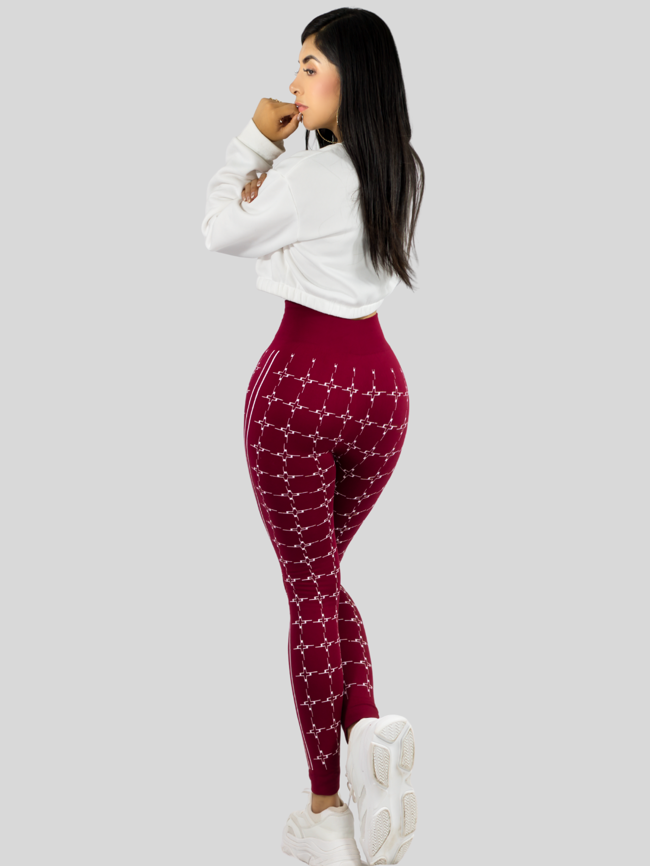 Foto 4 pulgar | Leggins De Mujer Mallones Dama Lic-0182 Vino Mallas Deportivas O Casuales