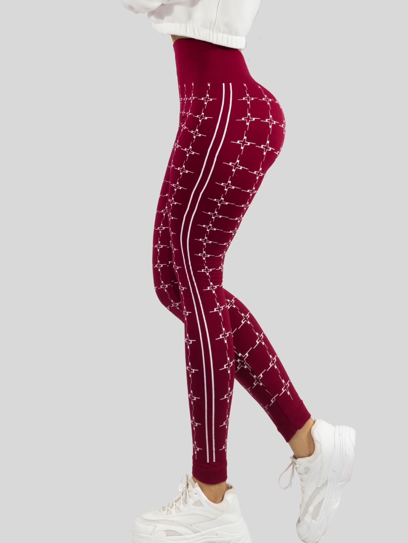 Foto 5 pulgar | Leggins De Mujer Mallones Dama Lic-0182 Vino Mallas Deportivas O Casuales