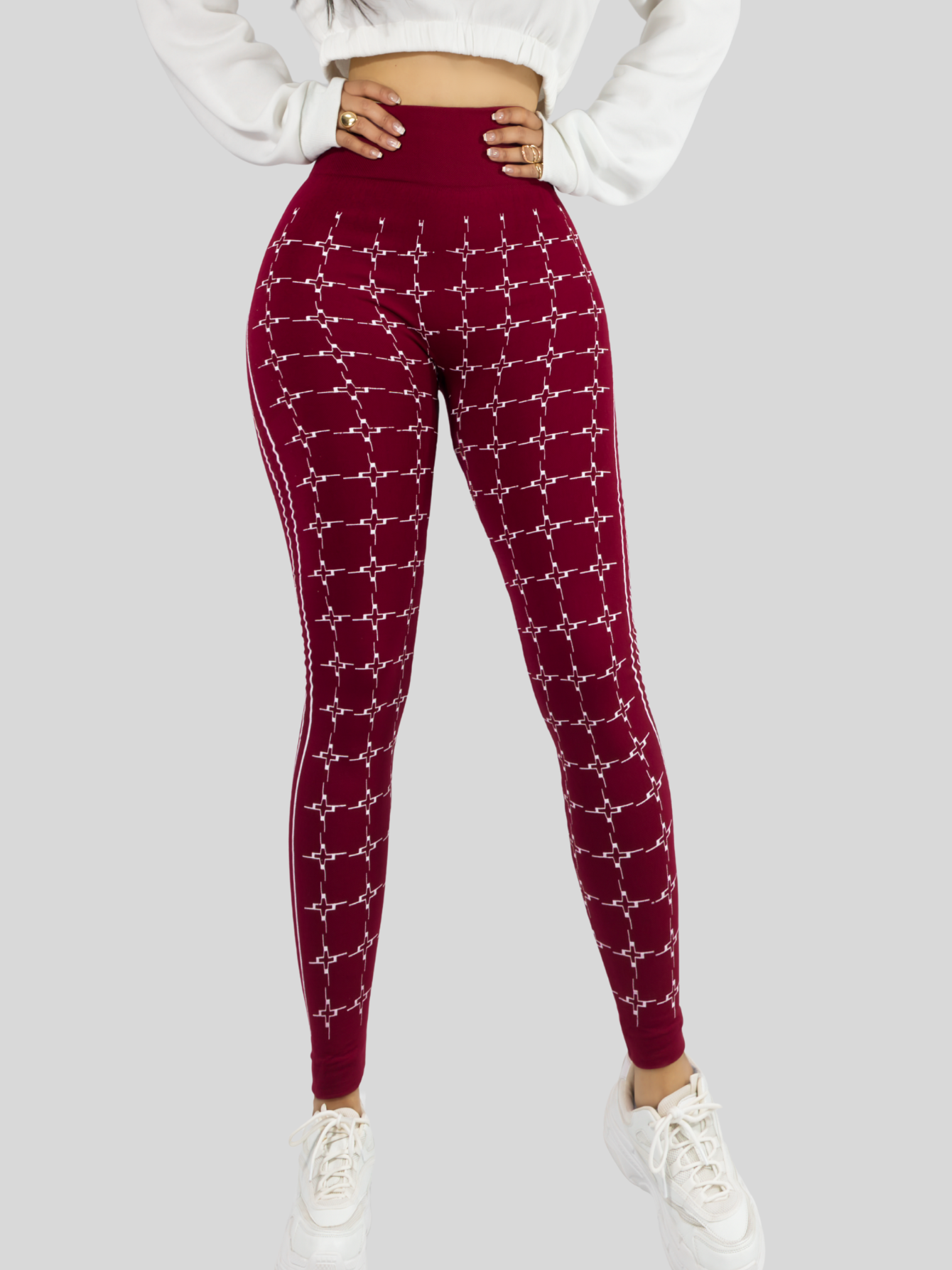 Foto 7 pulgar | Leggins De Mujer Mallones Dama Lic-0182 Vino Mallas Deportivas O Casuales