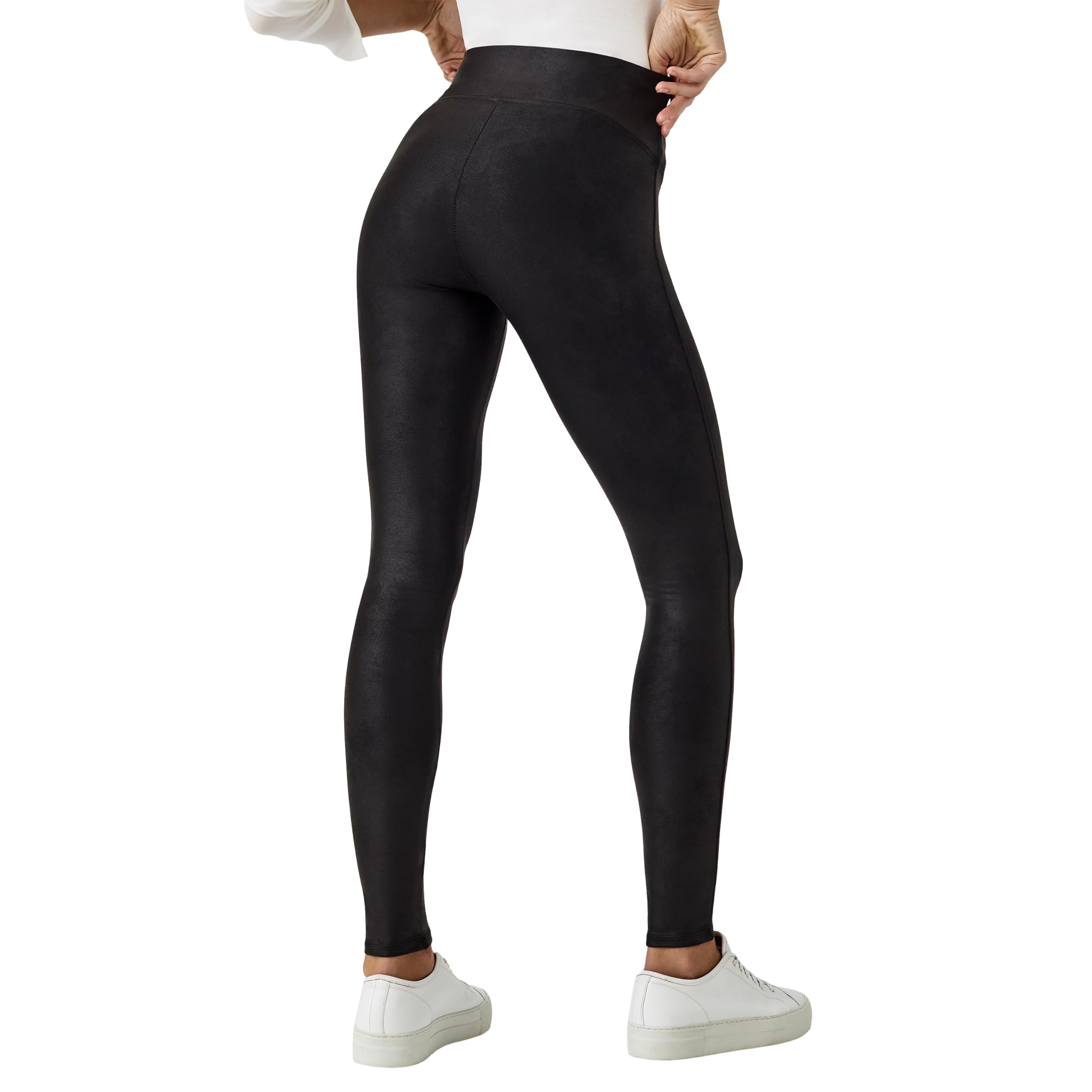 Foto 4 pulgar | Leggins Spanx De Piel Sintética Con Forro Polar Para Controlar La Barriga, Color Negro M - Venta Internacional.