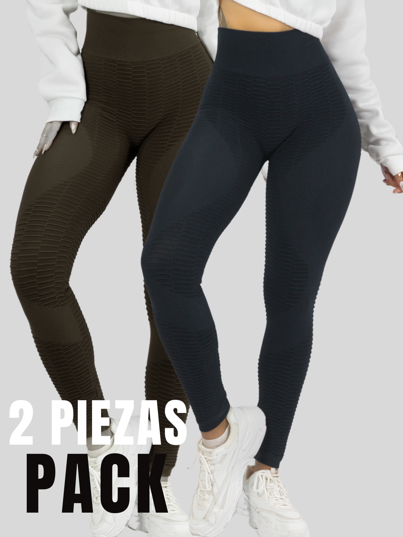 Foto 6 pulgar | Set De 2 Legging Mujer Mallones Leggins Mayon Lic-0185-px2 Variedad De Colores Mallas Térmico