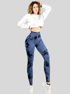 Foto 5 | Set De Dos Leggings Deportivos Tie-dye Mujer Para Yoga Y Gym Lic-0168 Variedad De Colores, Comodidad Y Estilo
