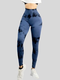 Foto 7 | Set De Dos Leggings Deportivos Tie-dye Mujer Para Yoga Y Gym Lic-0168 Variedad De Colores, Comodidad Y Estilo