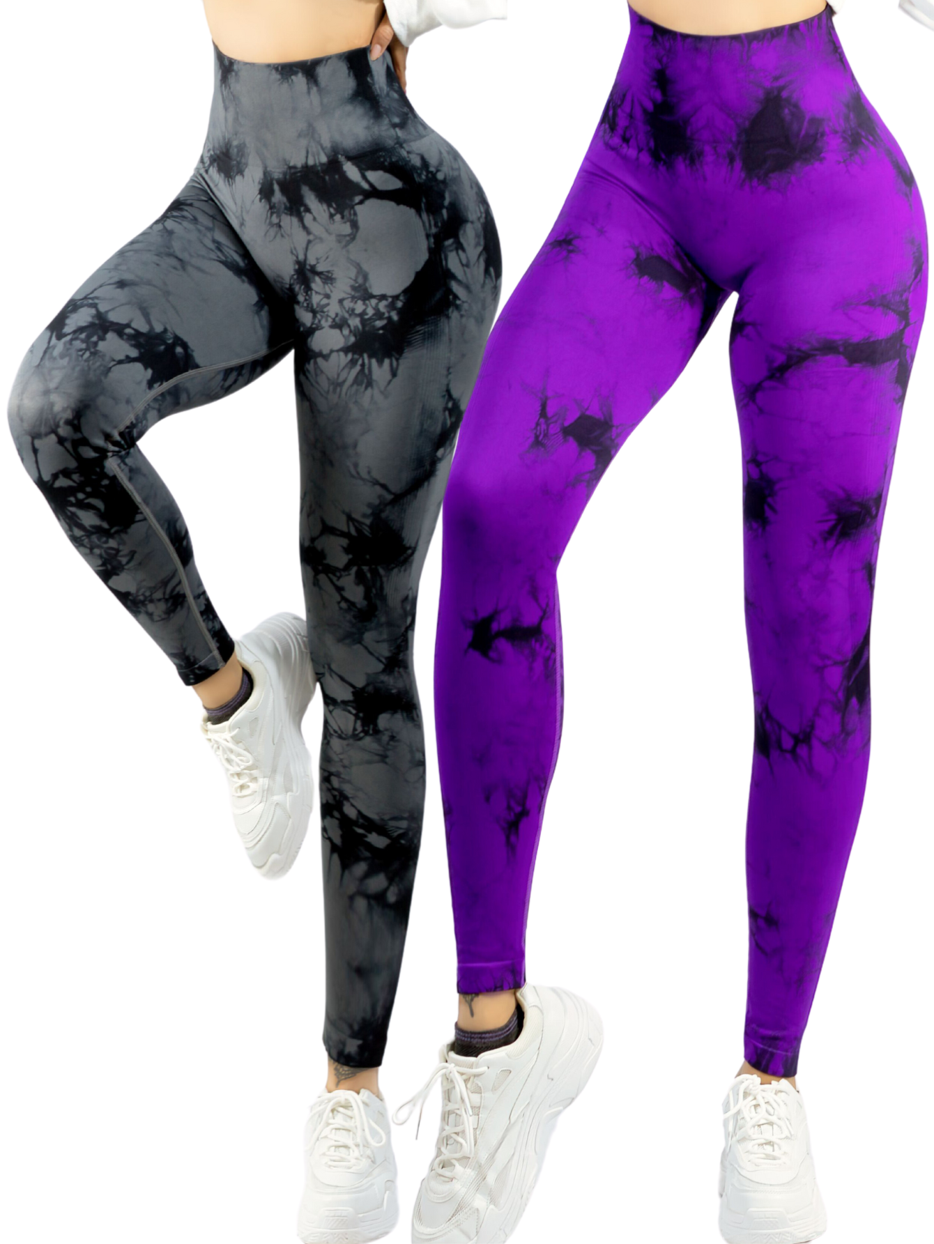 Foto 2 pulgar | Set De Dos Leggings Deportivos Tie-dye Mujer Para Yoga Y Gym Lic-0168 Variedad De Colores, Comodidad Y Estilo