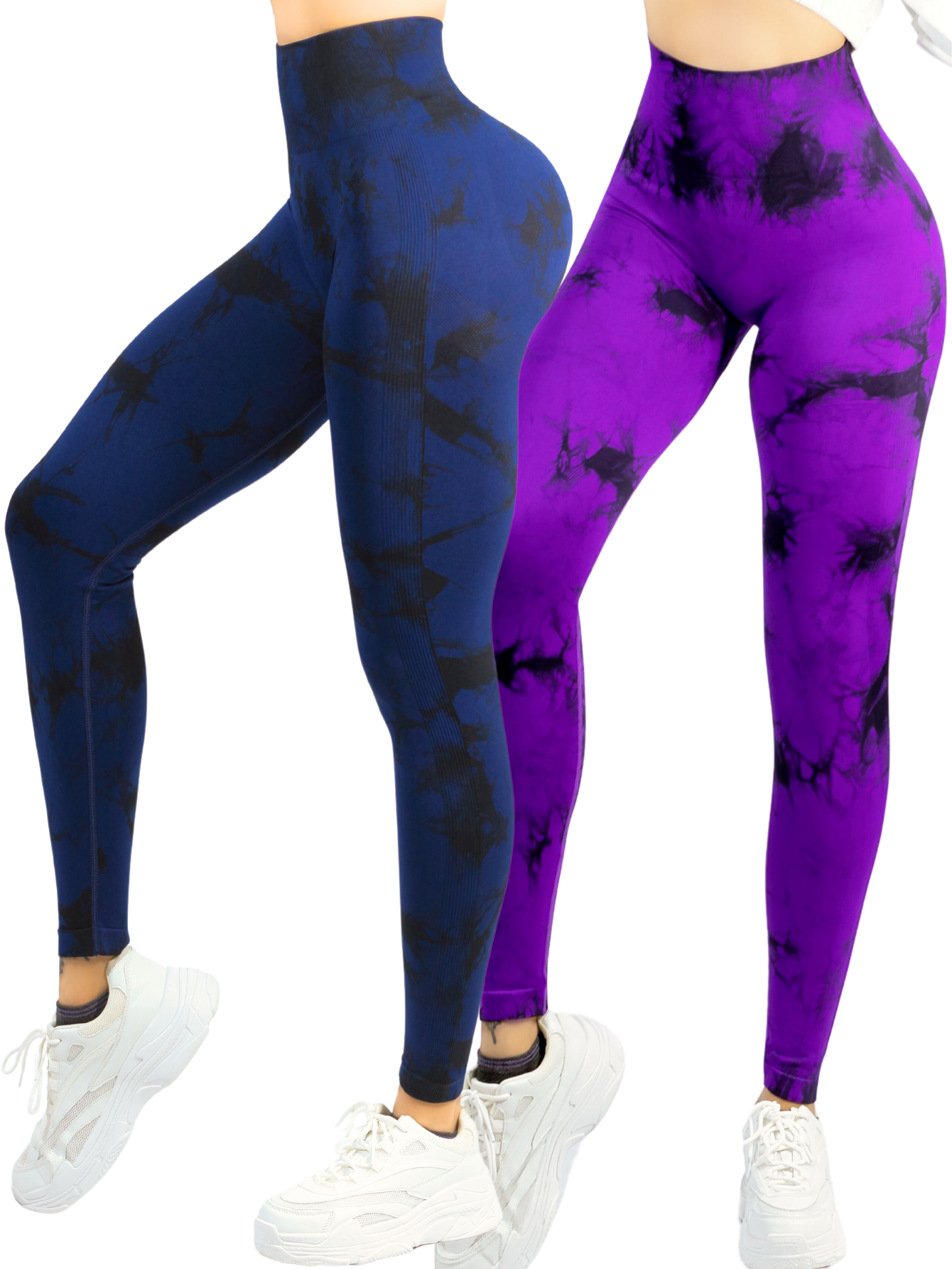 Foto 2 pulgar | Set De Dos Leggings Deportivos Tie-dye Mujer Para Yoga Y Gym Lic-0168 Variedad De Colores, Comodidad Y Estilo
