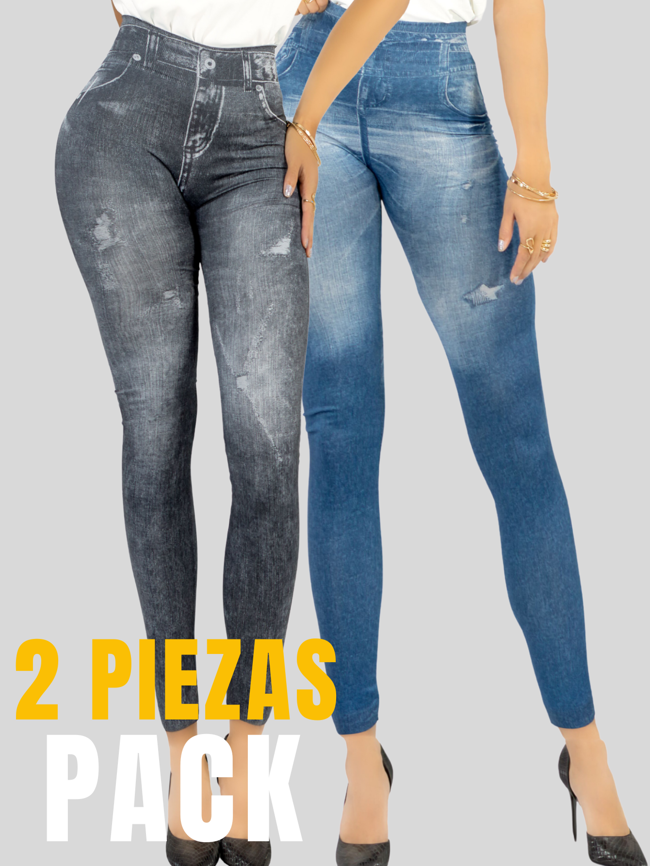 Foto 6 pulgar | Leggins Fit para Mujer 2 Pack