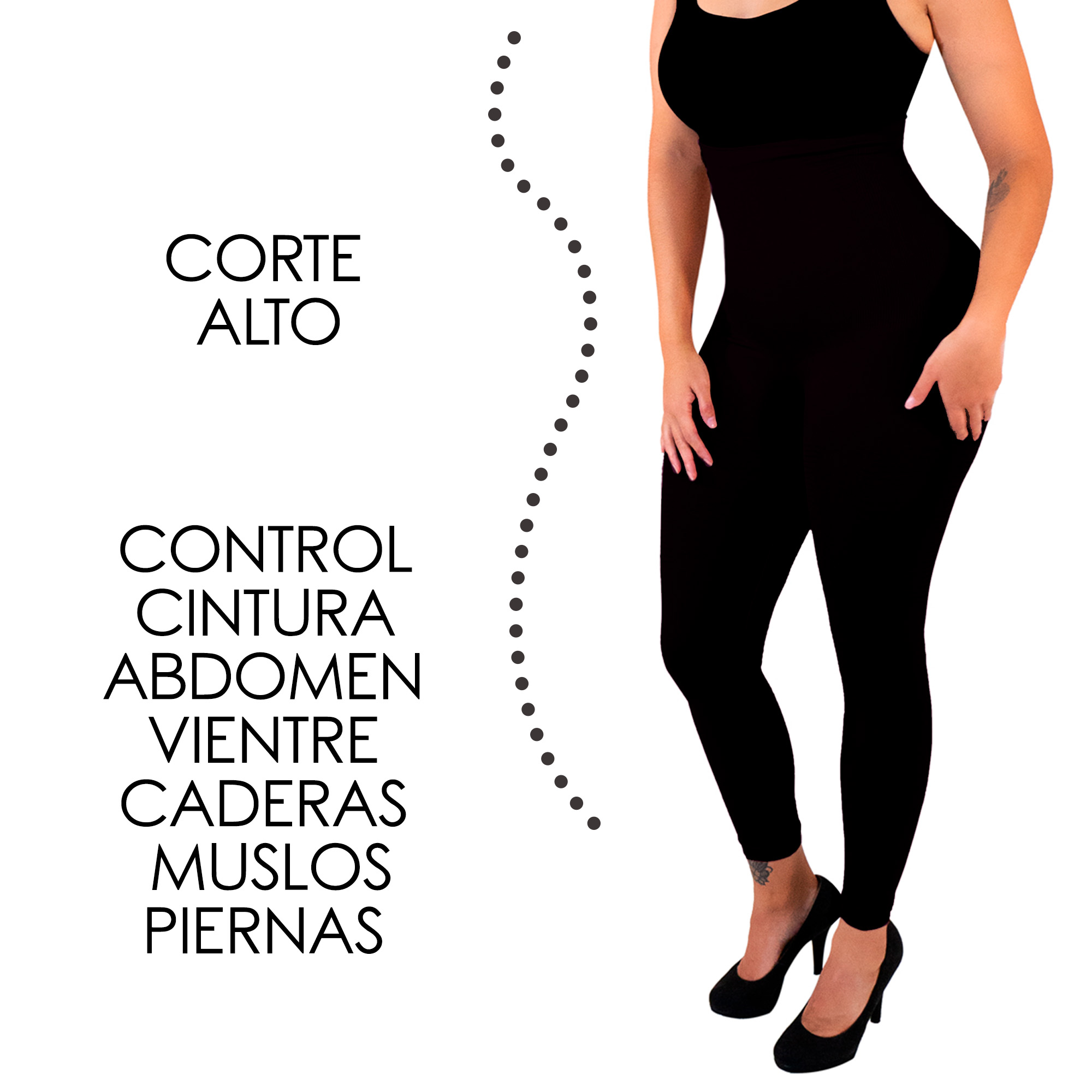 Foto 2 pulgar | Legging Faja Alta 6006