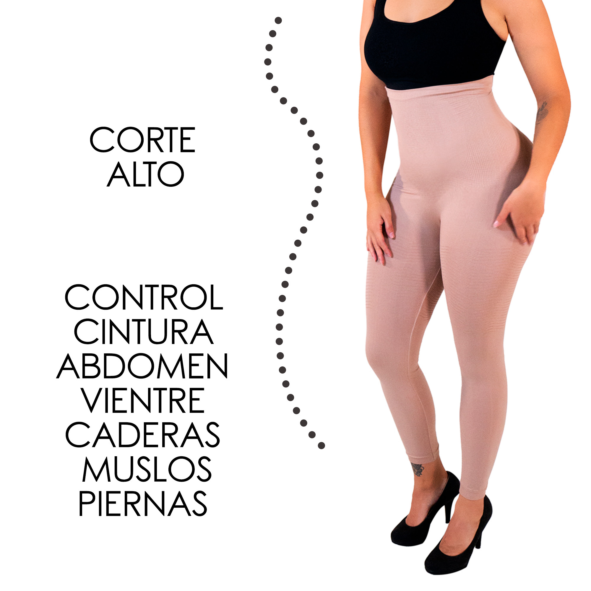 Foto 7 pulgar | Legging Faja Alta 6006