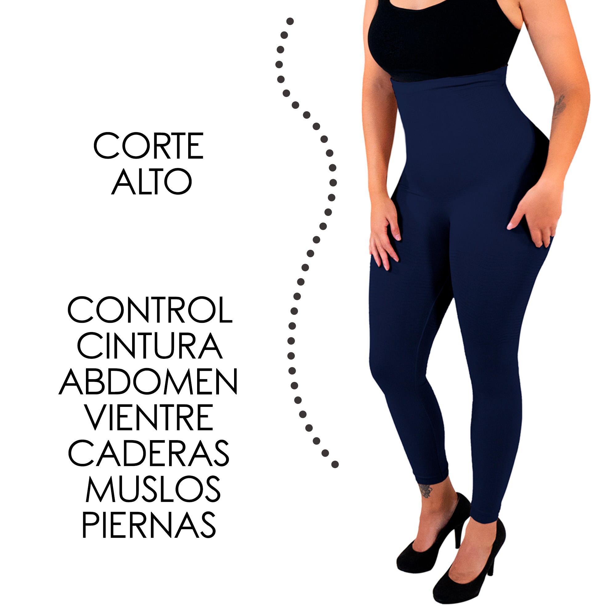 Foto 4 pulgar | Legging Faja Alta 6006