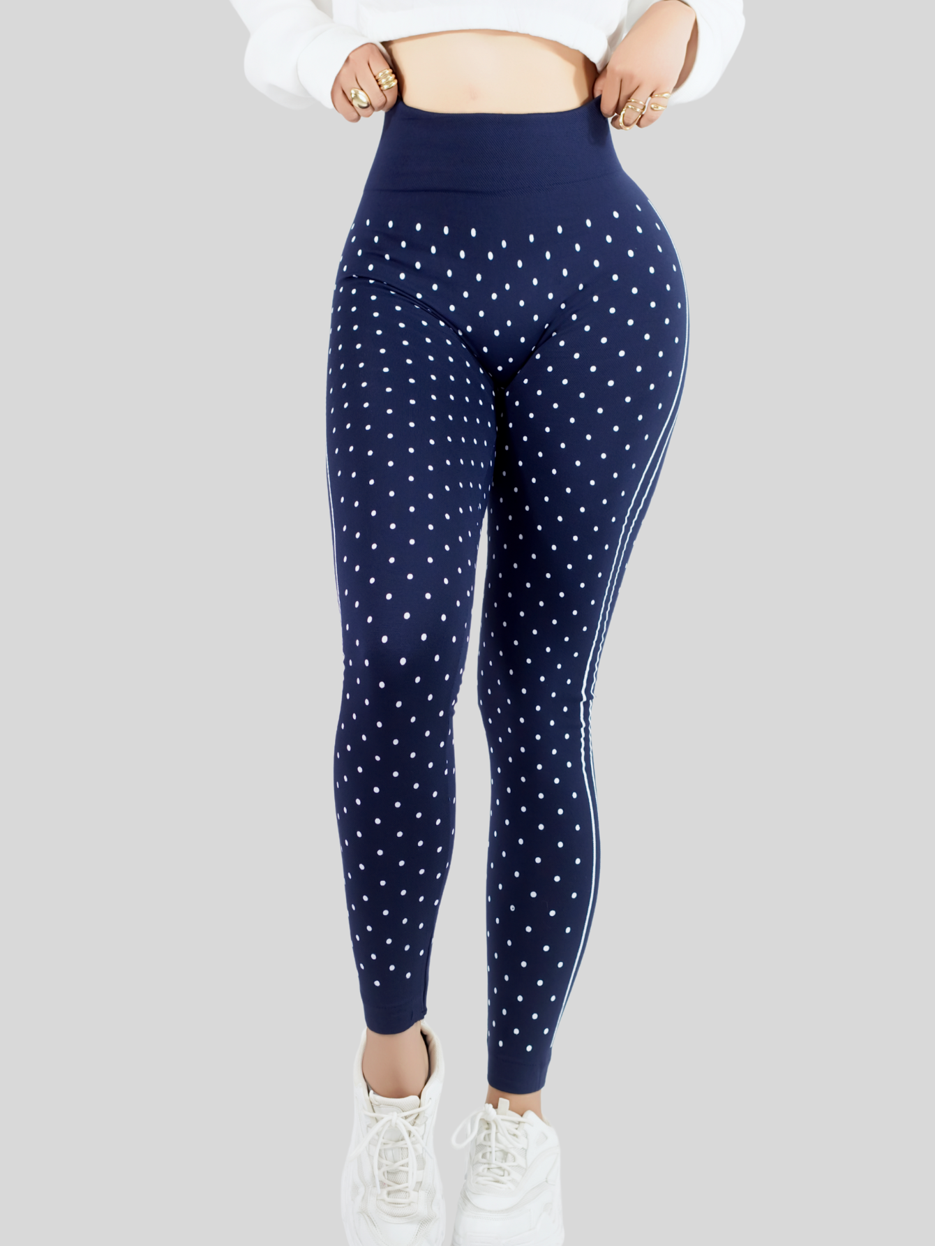 Foto 7 pulgar | Legging De Dama Stretch Mallas Deportivas Lic-0190 Marino Mallones De Mujer