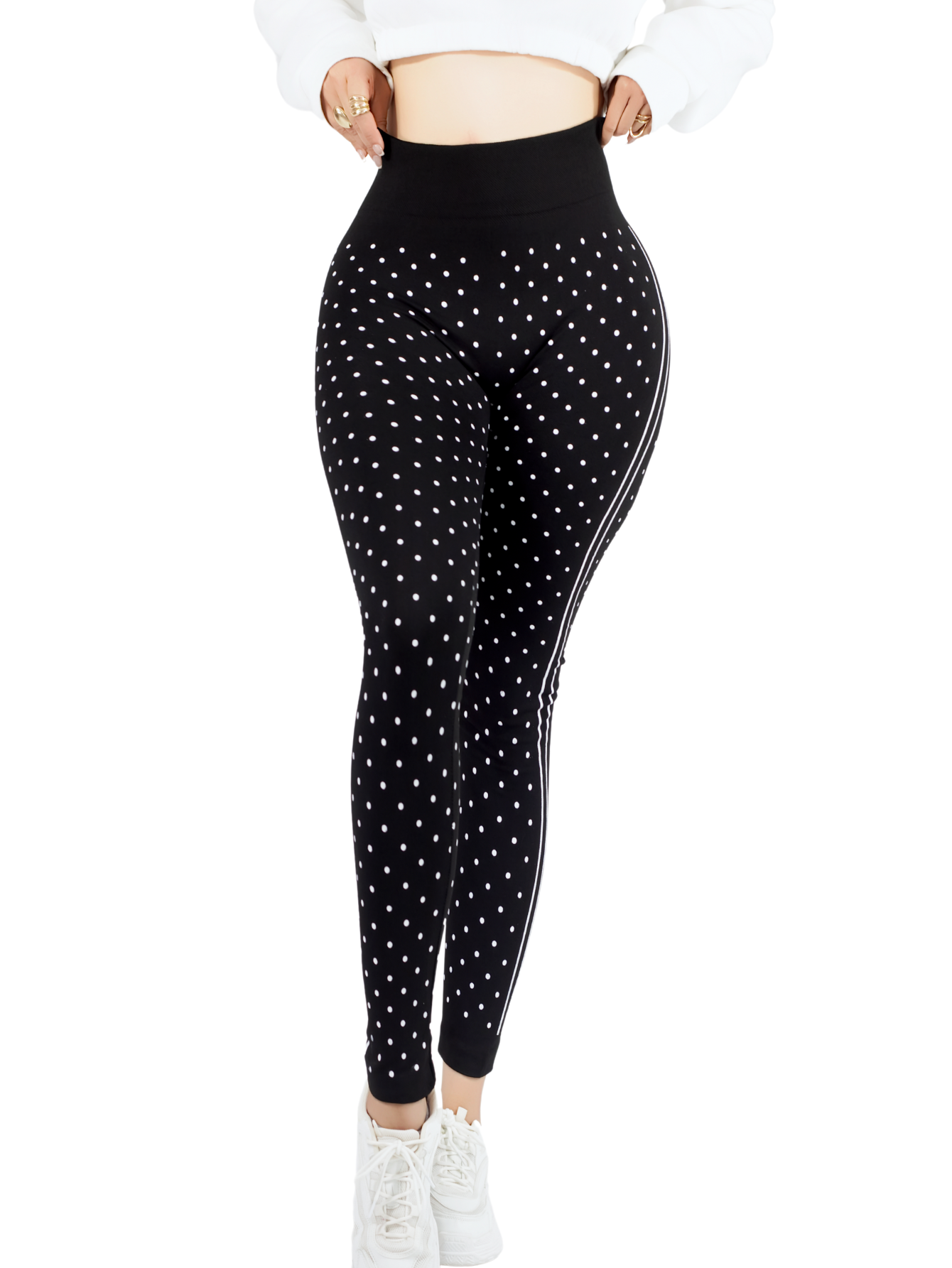 Foto 2 pulgar | Legging De Dama Stretch Mallas Deportivas Lic-0190 Negro Mallones De Mujer