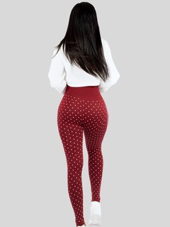 Foto 3 | Legging De Dama Stretch Mallas Deportivas Lic-0190 Vino Mallones De Mujer