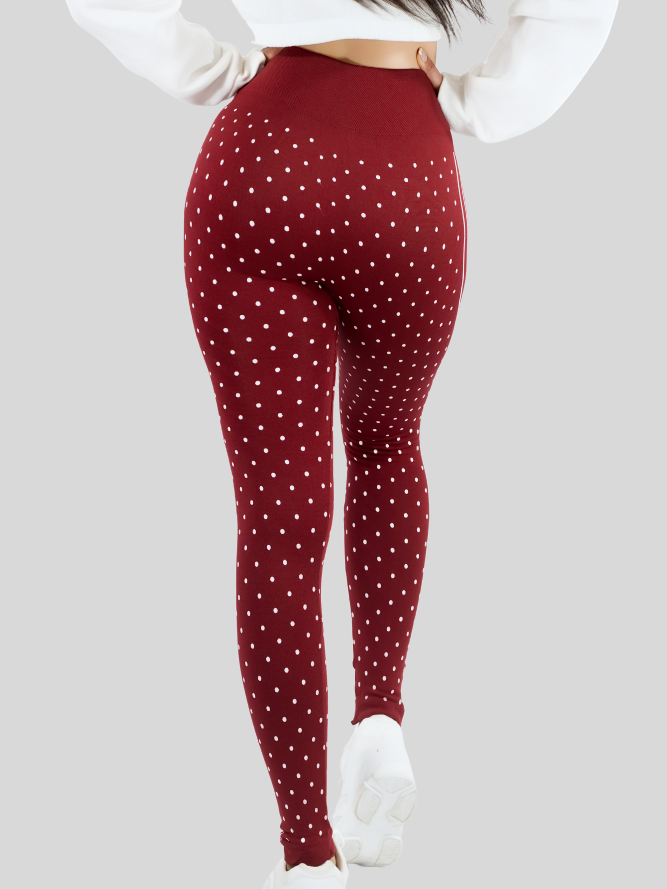 Foto 6 pulgar | Legging De Dama Stretch Mallas Deportivas Lic-0190 Vino Mallones De Mujer