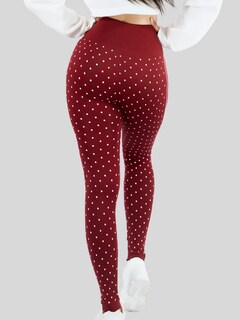 Foto 5 | Legging De Dama Stretch Mallas Deportivas Lic-0190 Vino Mallones De Mujer