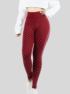 Foto 6 | Legging De Dama Stretch Mallas Deportivas Lic-0190 Vino Mallones De Mujer
