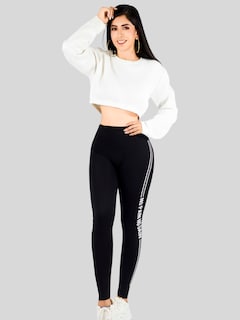 Foto 2 | Legging De Dama Stretch Mallas Deportivas Lic-0191 Negro Mallones De Mujer