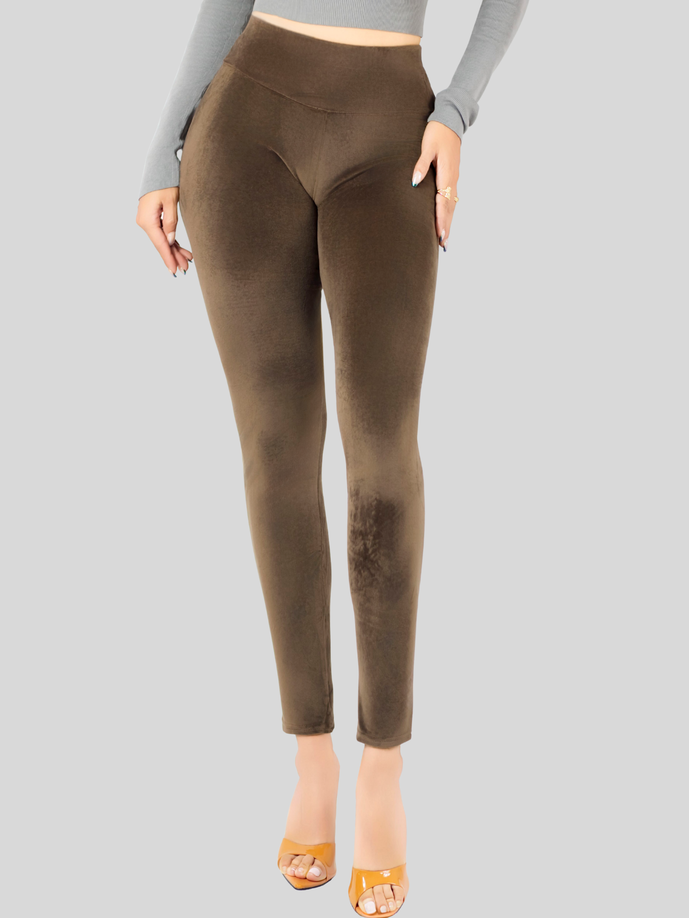 Foto 7 pulgar | Legging Mujer Mallones Leggins Mayon Lic-0201 Cafe Mallas Térmico